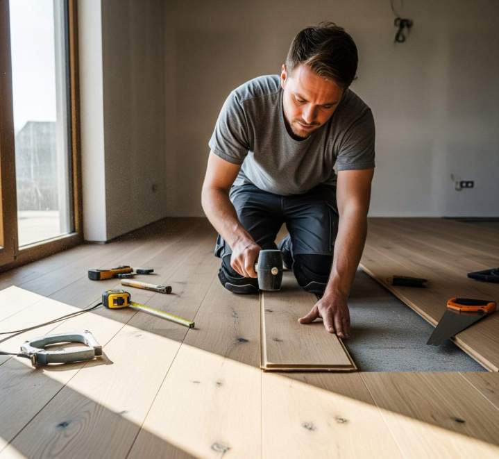 Pose de revêtements de sol Pontrieux